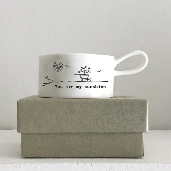 ‘You are my Sunshine’ Porcelain Handled Tea Light Holder
