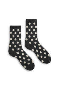 Lisa b Women's wool cashmere dot crew sock