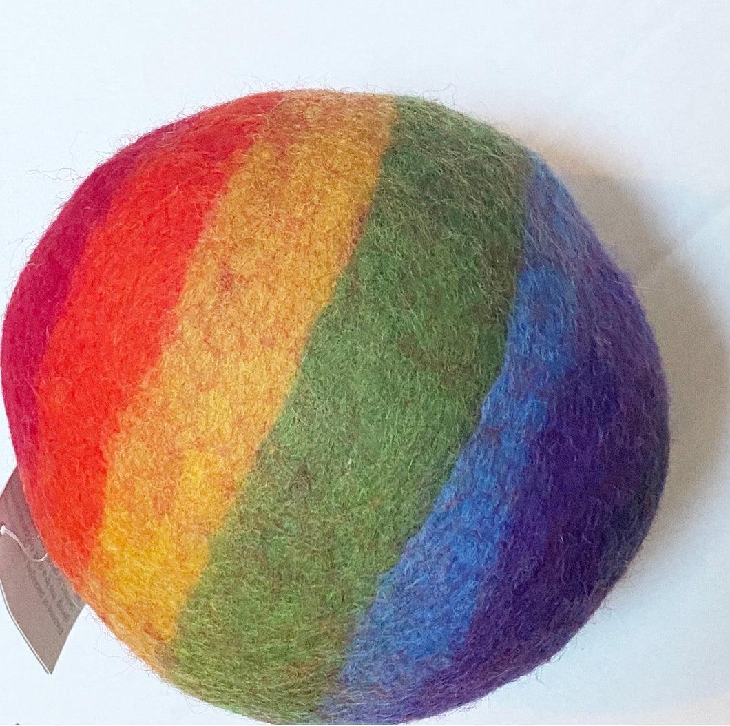 Felt ball - rainbow - 2 sizes