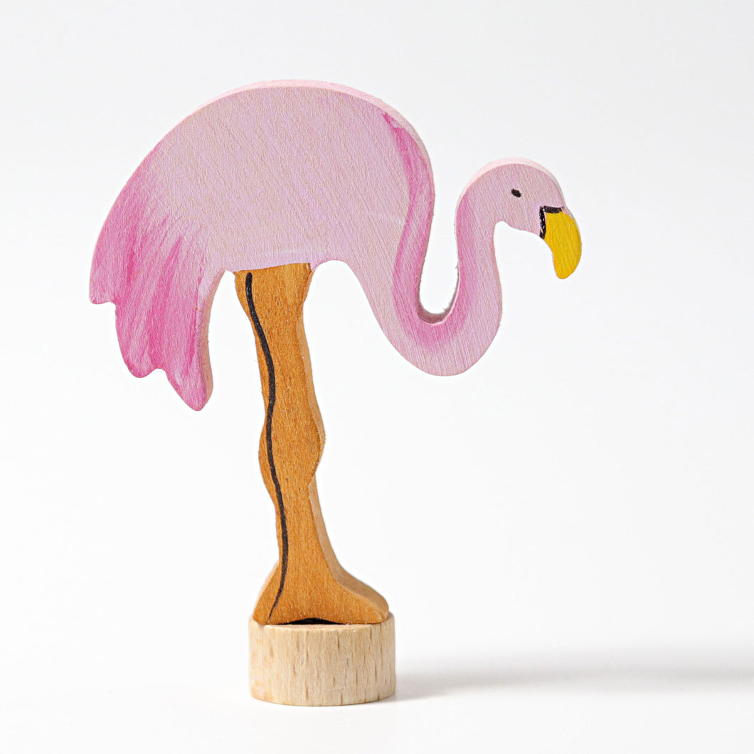 Grimm’s Birthday Deco - handpainted flamingo