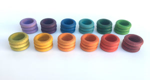Grapat 36 Rings in 12 rainbow colours
