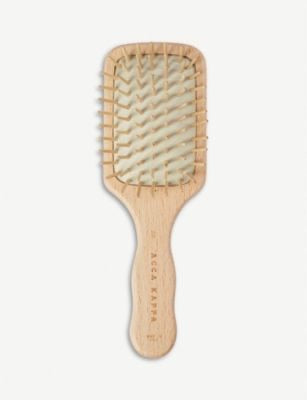 Acca Kappa Beechwood Rectangular Hair Brush with wooden pins - large
