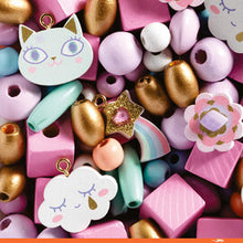 Load image into Gallery viewer, Djeco Rainbow Wooden Beads Cats