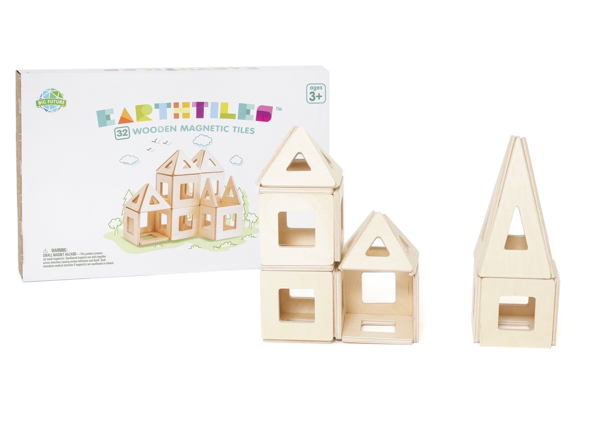 Earth tiles 32 Wooden Magnetic Tiles