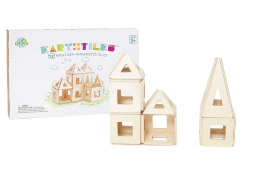 Earth tiles - 32 Wooden Magnetic Tiles