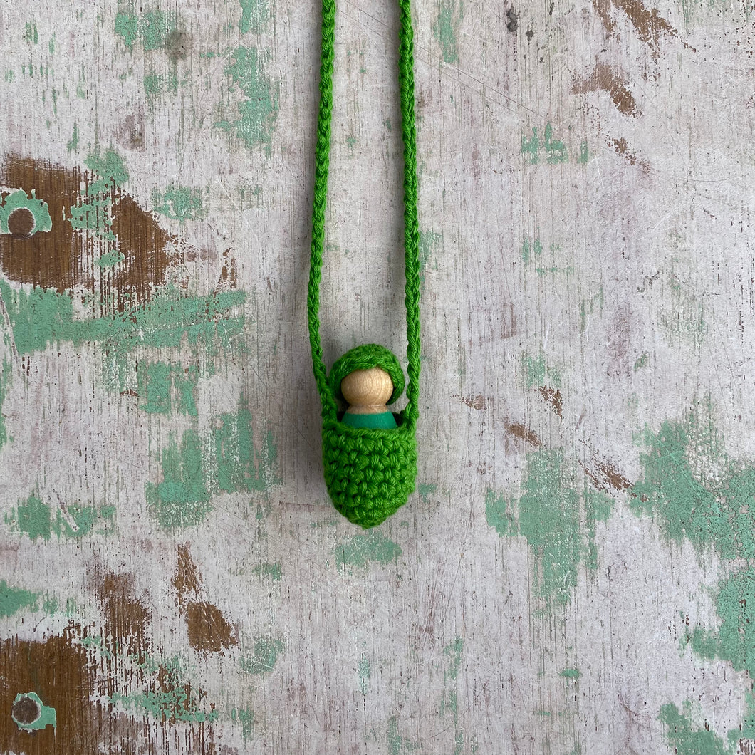 Crocheted dolly necklace - assorted colours