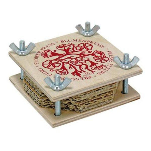 Small wooden flower press