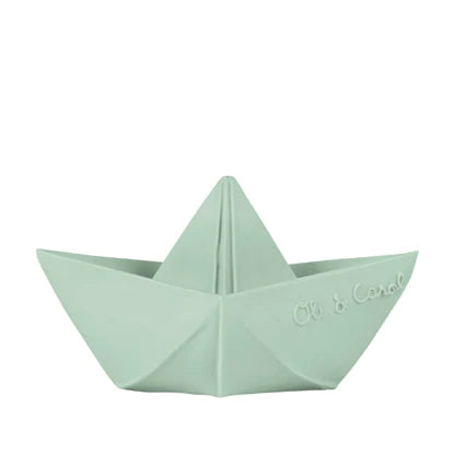 Origami Boat baby bath toy - Mint Green