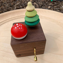 Load image into Gallery viewer, Mader Music Box with Tree &amp; Fly Agaric Spinning Tops