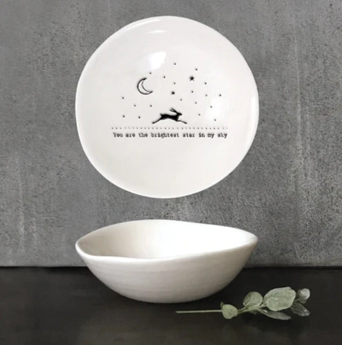 East of India Wobbly Porcelain Dish - You are the Brightest Star