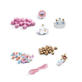 Djeco Rainbow Wooden Beads Cats