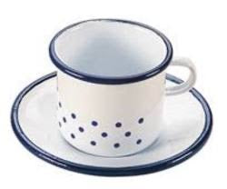 Children’s Enamel Cup and Saucer