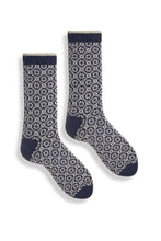 Load image into Gallery viewer, Women&#39;s wool cashmere medallion crew socks