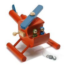 Load image into Gallery viewer, Weizenkorn Wooden Helicopter with Winch