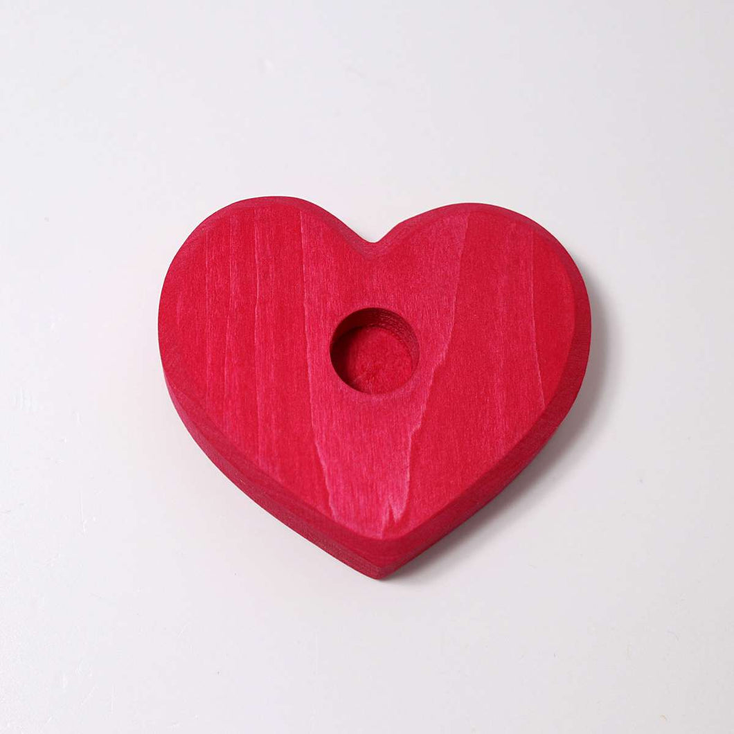 Grimm’s Candle Holder Heart - Small Red