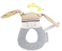 Load image into Gallery viewer, Les Petits Dodo - Striped rabbit ring rattle