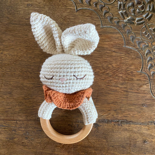 Patti Oslo Crocheted Bunny Teething Ring