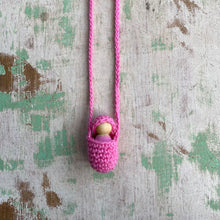 Load image into Gallery viewer, Crocheted dolly necklace - assorted colours