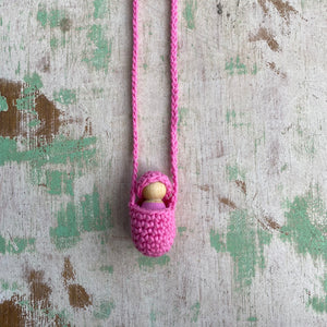 Crocheted dolly necklace - assorted colours