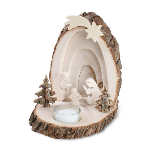 Waldfabrik 3D Nativity Scenery with Bark