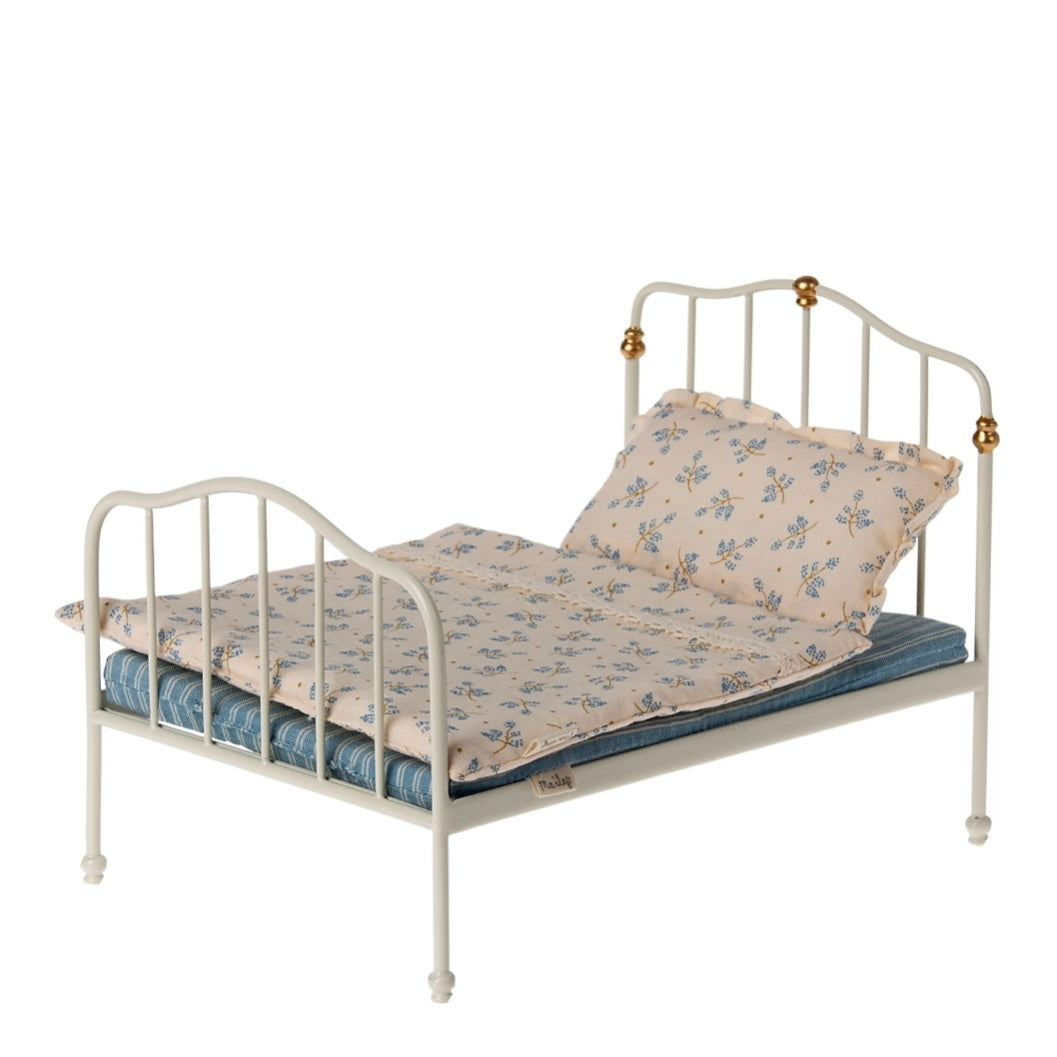 Maileg Vintage Double Bed for Mouse - Off-white