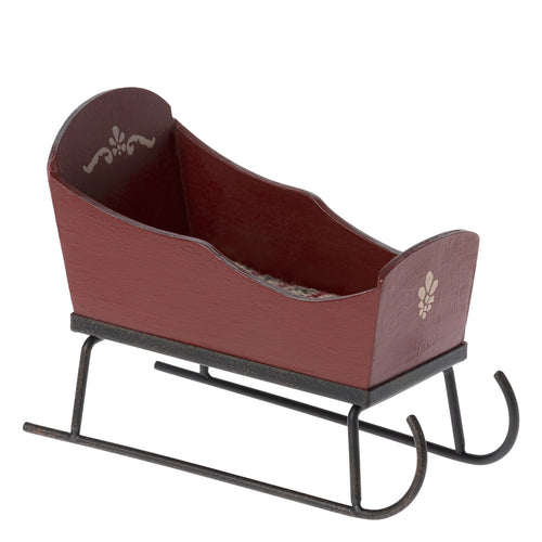 Maileg Sleigh For Mouse Red