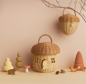 Rattan Mushroom basket - Natural
