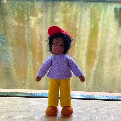 Ambrosius Son Doll - dark skin, wearing cap