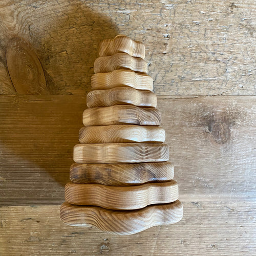 Wooden stacker - flower 10pce