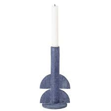 Bloomingville Bess Polyresin Candlestick  - Nordic blue
