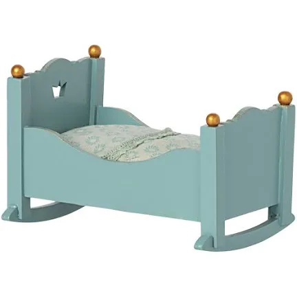 Maileg Baby Mouse Cradle - Blue