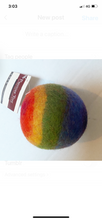 Load image into Gallery viewer, Felt ball - rainbow - 2 sizes
