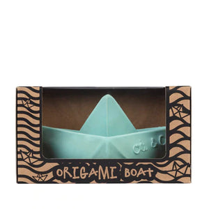 Origami Boat baby bath toy - Mint Green