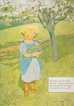Postcard - Swedish Girl in Spring