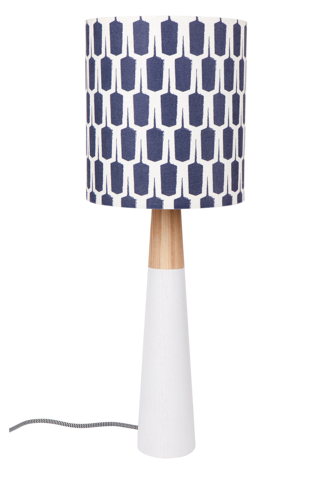 Woodblock fabric lamp