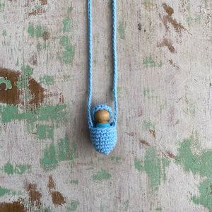 Crocheted dolly necklace - assorted colours