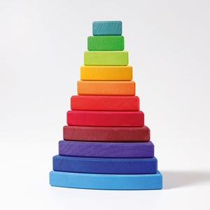 Rainbow Conical Stacking Tower - Triangular