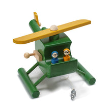 Load image into Gallery viewer, Weizenkorn Wooden Helicopter with Winch