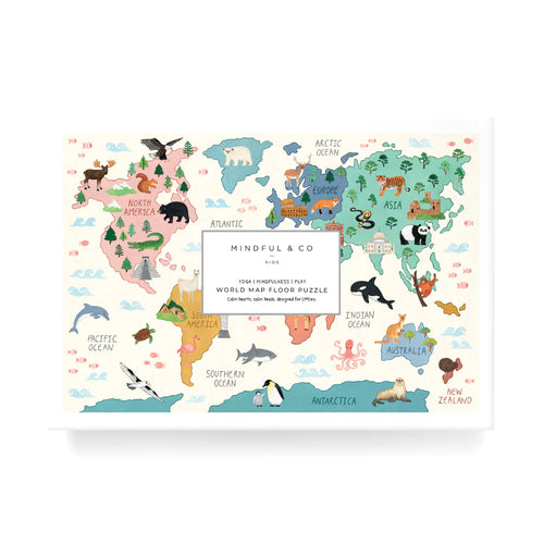 Mindful & Co World Map Floor Puzzle