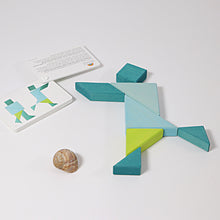 Load image into Gallery viewer, Grimm’s Tangram blue/green