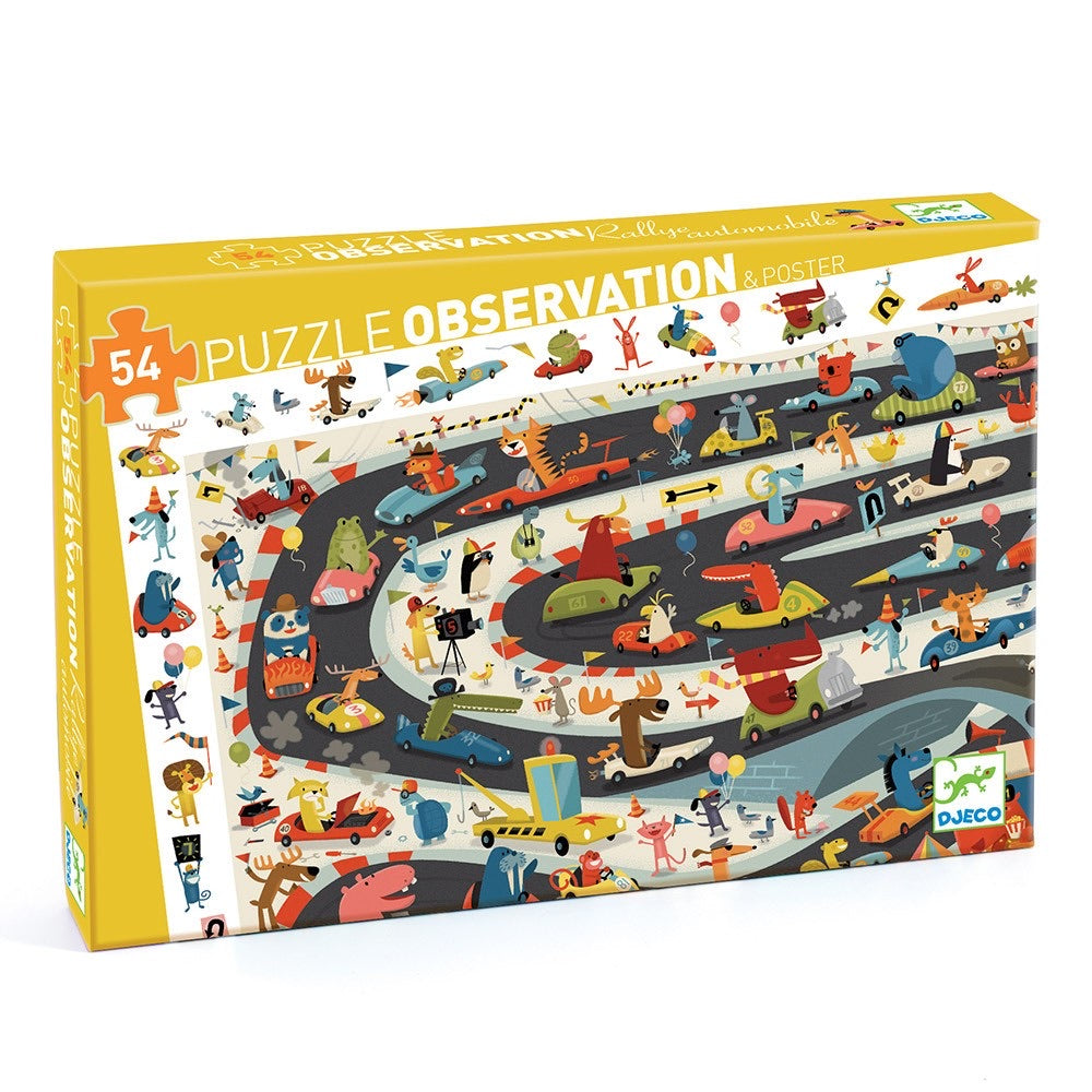 Djeco Puzzle - Car Rally Observation 54pcs