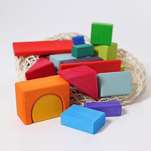 Grimm’s Coloured blocks - Geometric - 30 pcs
