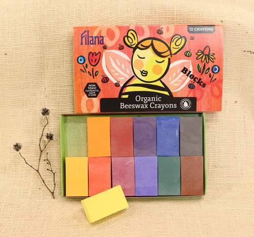 Filana Organic Beeswax Crayons  - 12 blocks