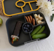 Load image into Gallery viewer, Biodegradable Bento Lunchbox - Charcoal Native Bees