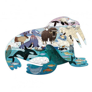 Mudpuppy Arctic Life Shaped Puzzle, 300 Piece