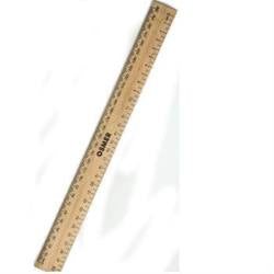 Wooden Ruler 30cm - inches & cms