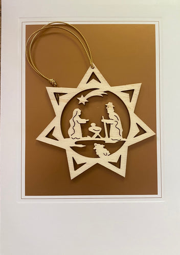 Waldfabrik Christmas Card with wooden decoration