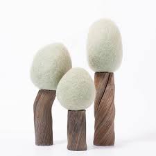 Seasonal Felt ‘Earth’ Trees Dark Wood - Papoose