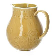 Stoneware jug - yellow gold
