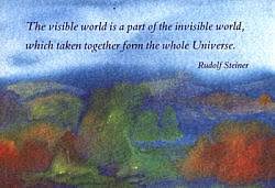 Steiner verse postcard - The visible world